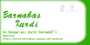 barnabas kurdi business card